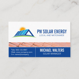 Solar Power Home Tech Roof Business Card