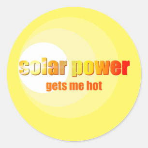 Solar Power Hot! Classic Round Sticker
