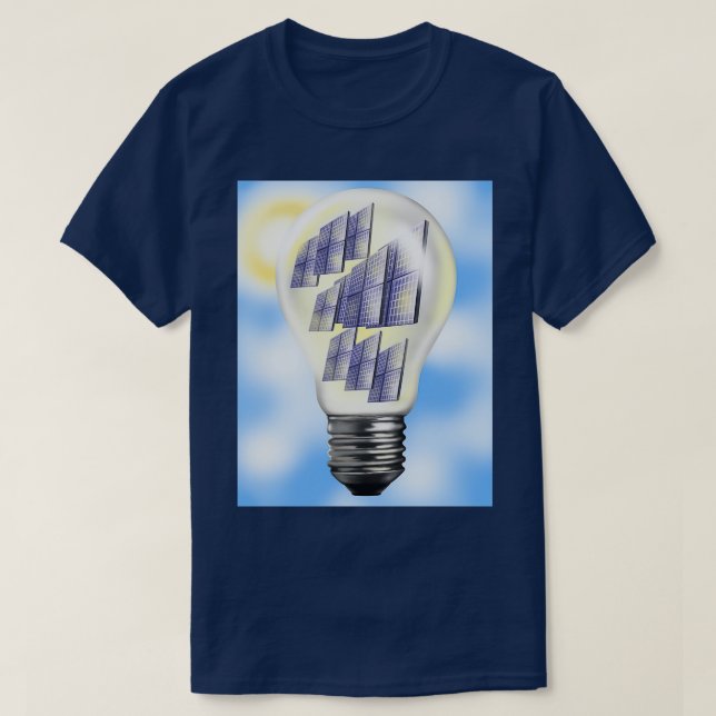 Solar Power Lightbulb T-Shirt (Design Front)