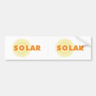 Solar Power Sun Bumper Sticker