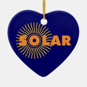 Solar Power Sun Ceramic Ornament