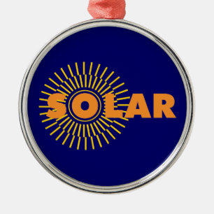 Solar Power Sun Metal Ornament