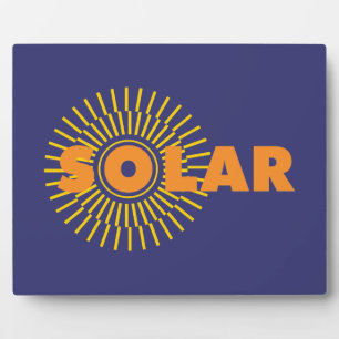 Solar Power Sun Plaque