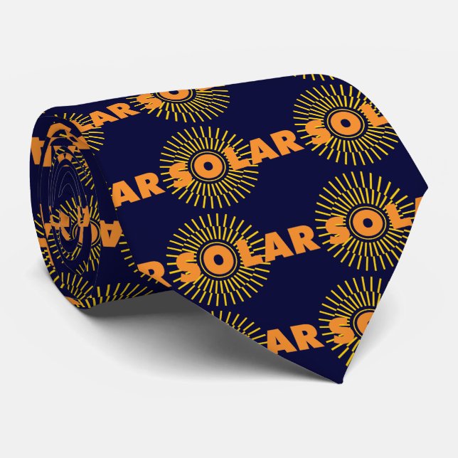 Solar Power Sustainable Energy Eco Tie (Rolled)