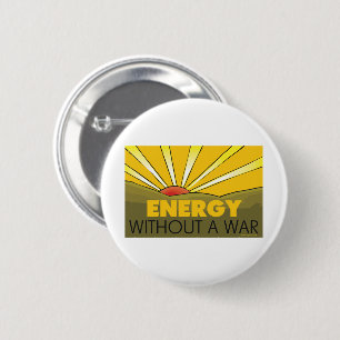 Solar Power Without War, Sustainable Environmental 6 Cm Round Badge