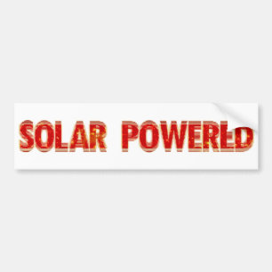 Solar Powered Bumper Sticker