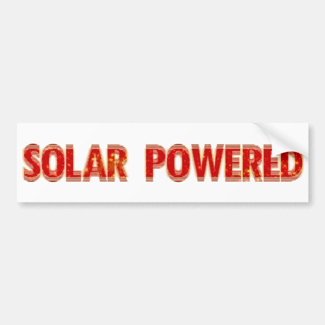 Solar Powered Bumper Sticker (Front)