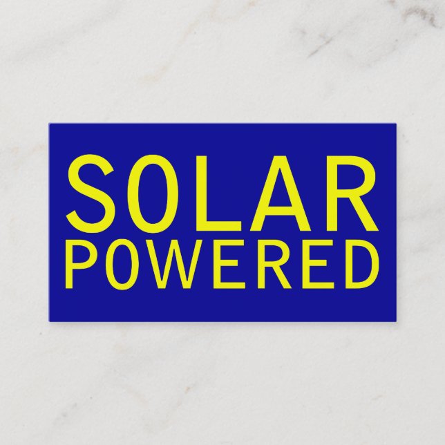solar powered business card (Front)