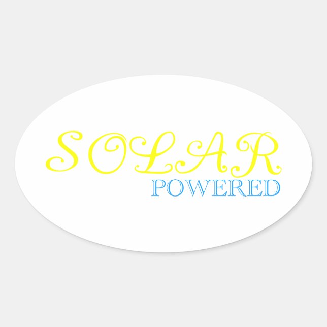 solar powered oval sticker (Front)