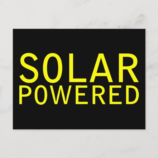 solar powered postcard (Front)