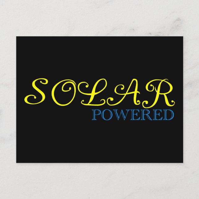 solar powered postcard (Front)