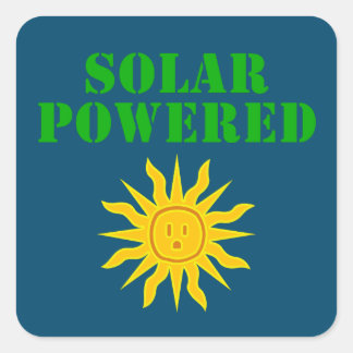 Solar Powered Square Sticker