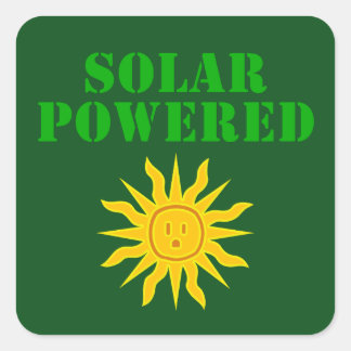 Solar Powered Square Sticker
