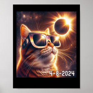 Solar Shirt 2024 Eclipse Wearing Gles Poster