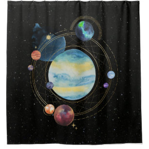 Solar Sistem Shower Curtain