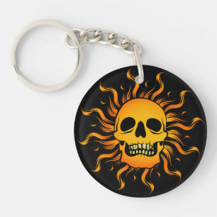 Solar Skull Key Ring