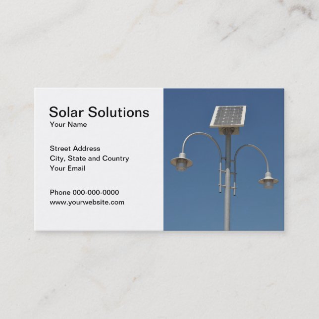 Solar Solutions Business Card (Front)