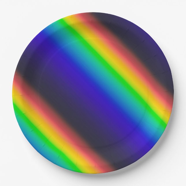Solar Spectrum Diagonal Paper Plate (Front)