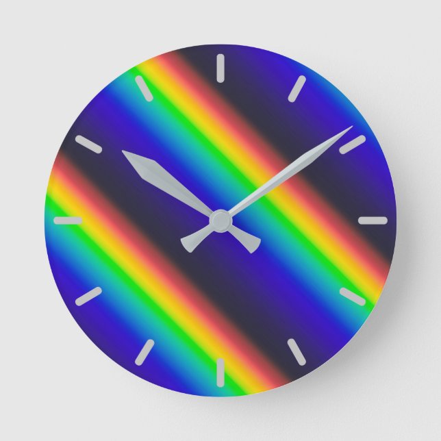 Solar Spectrum Diagonal Round Clock (Front)