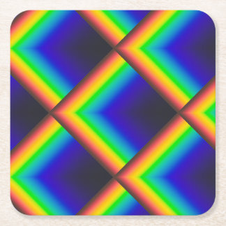 Solar spectrum scales square paper coaster