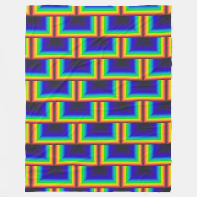Solar spectrum square scales fleece blanket (Front)