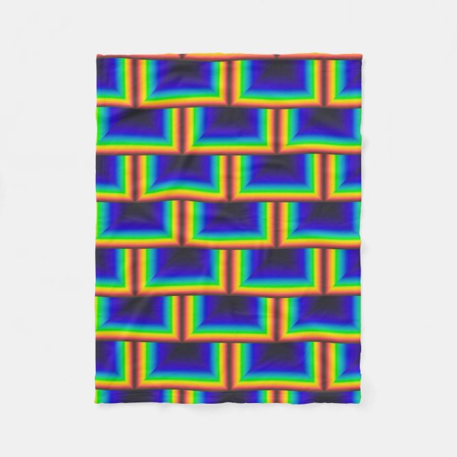 Solar spectrum square scales fleece blanket (Front)
