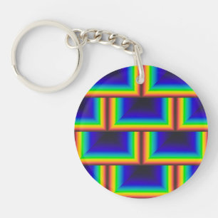 Solar spectrum square scales key ring