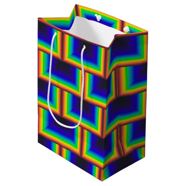 Solar spectrum square scales medium gift bag (Front Angled)