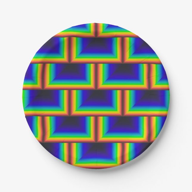 Solar spectrum square scales paper plate (Front)