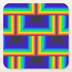 Solar spectrum square scales square paper coaster