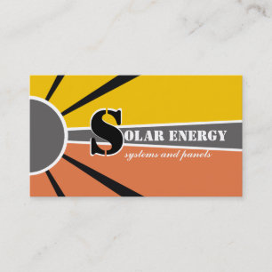 Solar/sun Energy/Power alternative sources Business Card