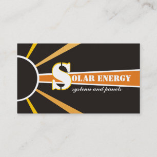 Solar/sun Energy/Power alternative sources Business Card