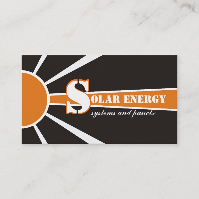 Solar/sun Energy/Power alternative sources Business Card (Front)