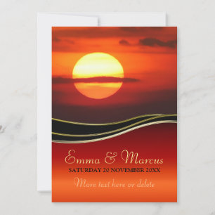 Solar Sunset Engagement / Wedding Invitation