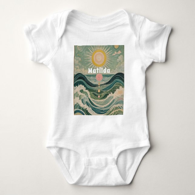 Solar Surge Personalized  Baby Bodysuit (Front)