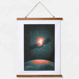 Solar System, 10 Years of Maven Mars Satelite Hanging Tapestry