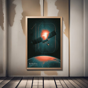 Solar System, 10 Years of Maven Mars Satelite Photo Print