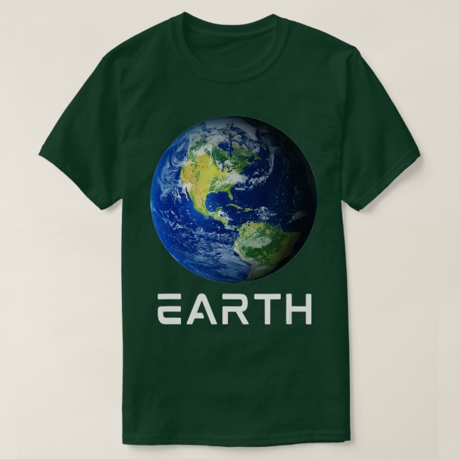 Solar System 3rd Planet Earth Outer Space  T-Shirt (Design Front)