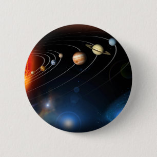 "Solar System" 6 Cm Round Badge