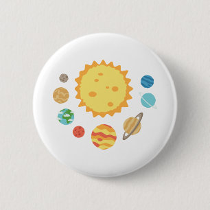 Solar System 6 Cm Round Badge