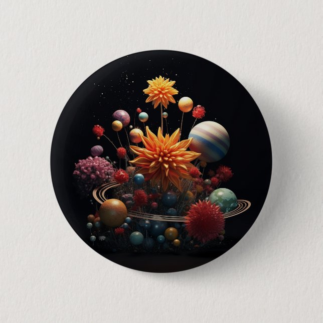 Solar System 6cm Round Badge (Front)