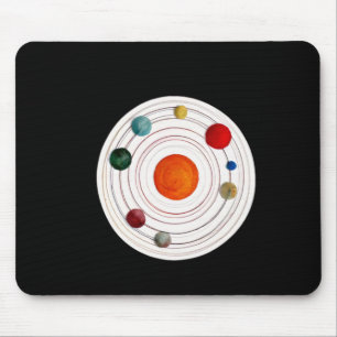 Solar System Art Sticker Mouse Pad