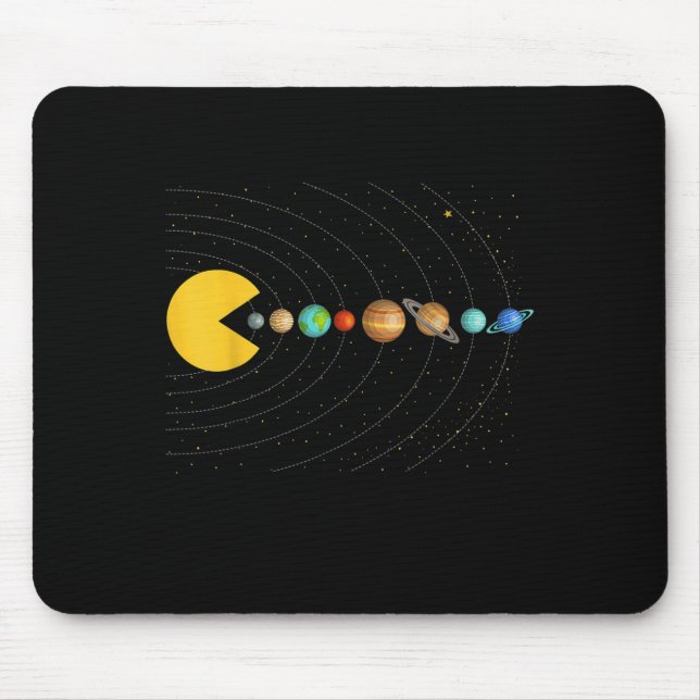 Solar System Astronomy Space Video Games Funny Gra Mouse Pad (Front)