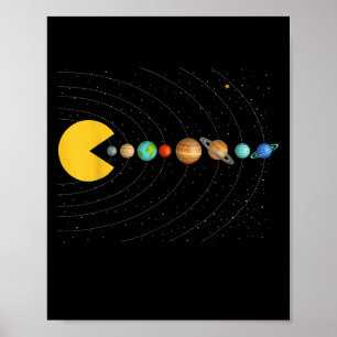 Solar System Astronomy Space Video Games Funny Gra Poster