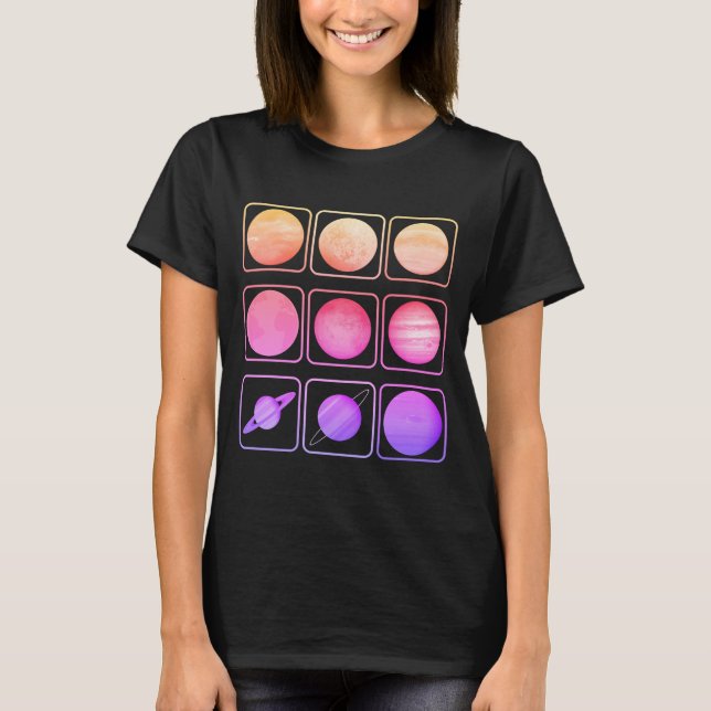 Solar System Astronomy T-Shirt (Front)