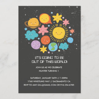 Solar System Birthday Invitaiton Invitation