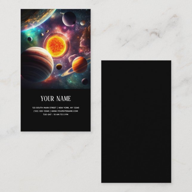 Solar System business card (Front/Back)