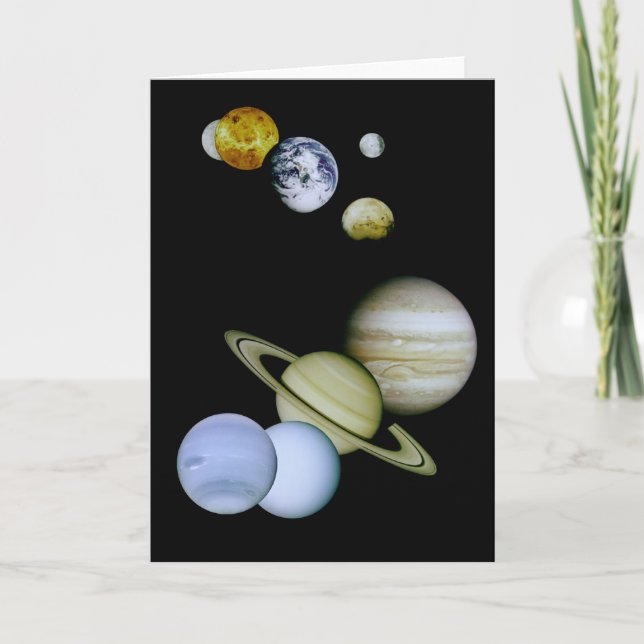 Solar System Card Space - Astronomy Science gift (Front)