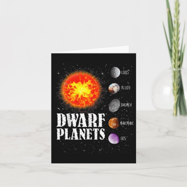 Solar System - Dwarf Planets Gift T Shirt  Card (Front)