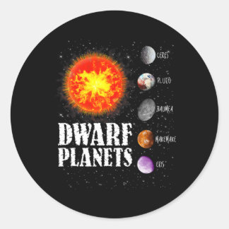 Solar System - Dwarf Planets Gift T Shirt Classic Round Sticker